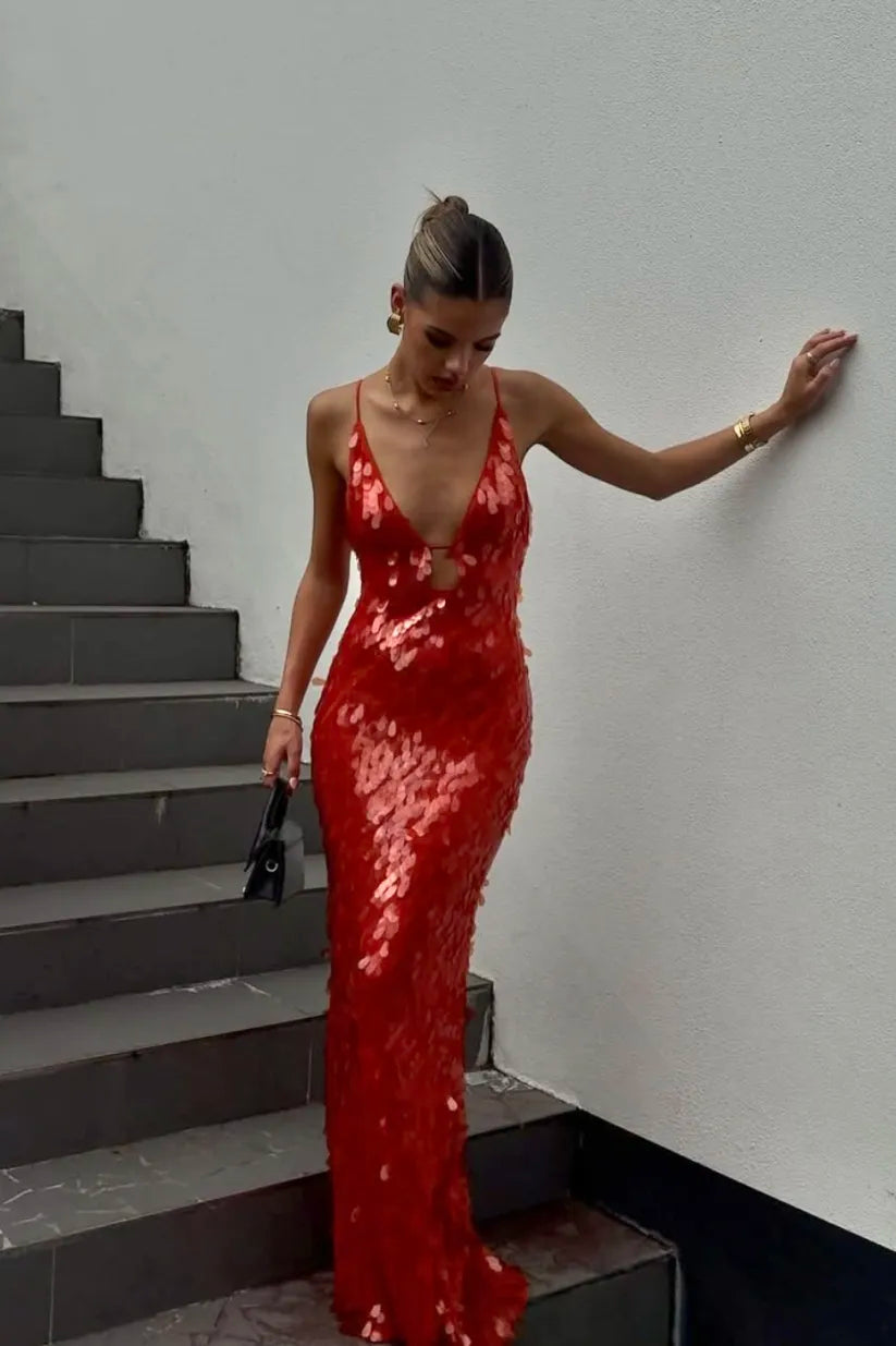 Aseel | Sequin Maxi Dress