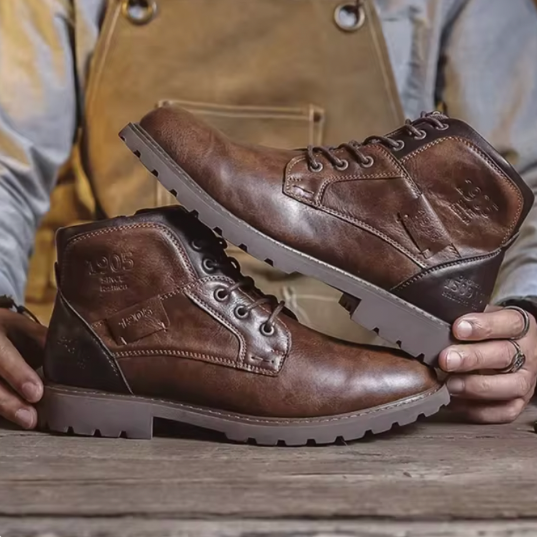 Aaron™ | Vintage Vegan Leather Boots