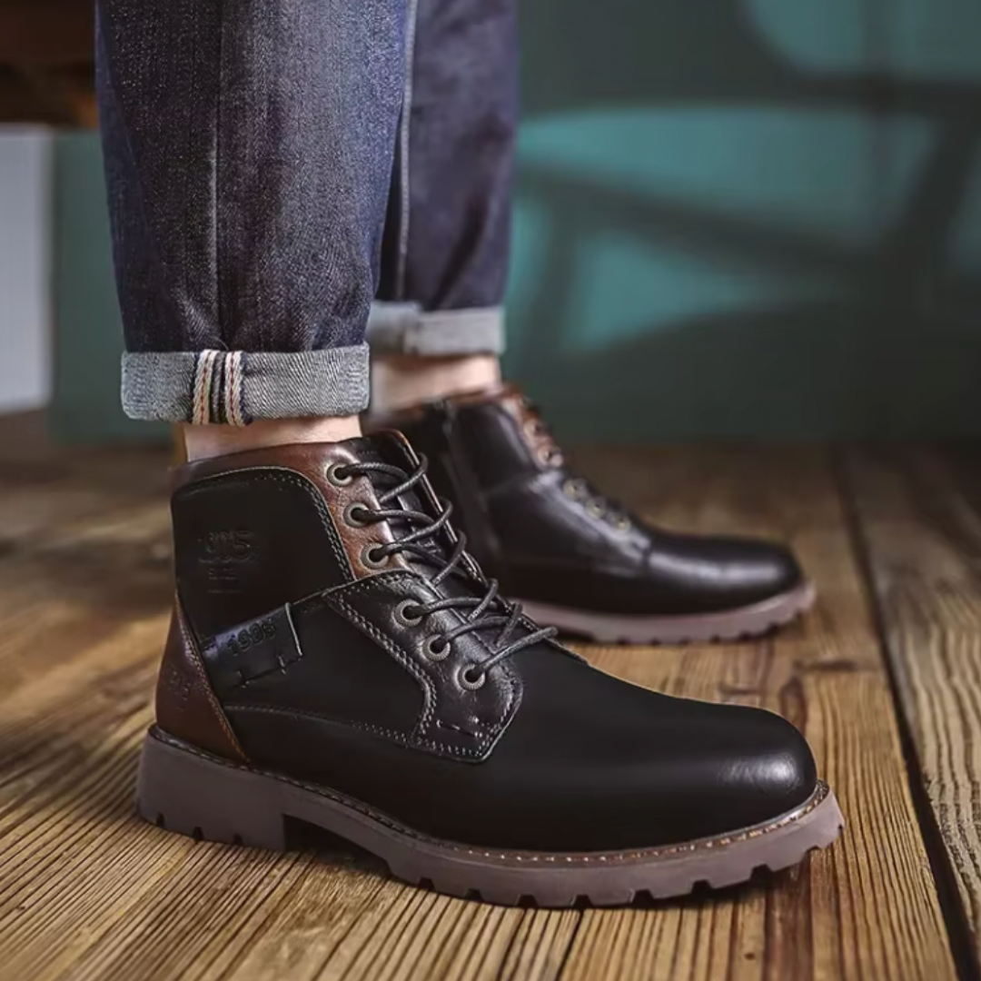 Aaron™ | Vintage Vegan Leather Boots